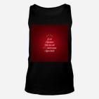 Schwarzes Unisex TankTop mit deutschem Liebeszitat, Rotes Design