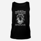 Schwarzes Unisex TankTop mit Germanen-Motiv, Spruch Ein wahrer Germane