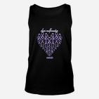 Schwarzes Unisex TankTop mit herzförmigem Fiber-Design, Liebe Motiv Tee