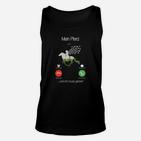 Schwarzes Unisex TankTop mit Pferdemotiv Mein Pferd ruft an, Lustiges Reiter Tee