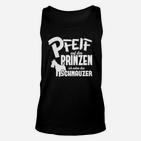 Schwarzes Unisex TankTop Pfeif auf den Prinzen, ich nehm den Schnauzer, Einhorn