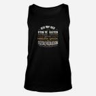 Schwarzes Unisex TankTop Sozialpädagogen Spruch, Geschenk für Pädagogische Fachkräfte