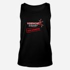 Schwarzes Unisex TankTop Vorsicht! Zu schwer für leichte Kämpfe - Kampfsport Motiv