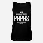 Schwarzes Vater Unisex TankTop Großartige Papas Rücken-Klopfer – Für Vatertag