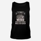 Segelmotiv Schwarzes Unisex TankTop Wenn der Wind ruft, muss ich gehen