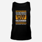 Stur Sexy Dezember Königin Unisex TankTop, Schwarzes Grafiktee für Frauen