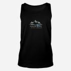 Tiroler Berge Herren Unisex TankTop Schwarz, Lebe die Berge Motiv Tee