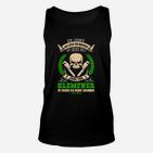 Totenkopf Unisex TankTop für Elektriker, Schwarzes mit Deutschem Spruch