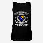 Travnik Städte-Unisex TankTop 'Keine Therapie, nur nach Travnik', Lustiges Spruch-Unisex TankTop