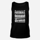 Unisex TankTop für Herren mit Motorrad & Rugby Spruch