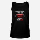 Vatertochter Unisex TankTop mit Spruch: Hübsche Tochter, Schaufel & Alibi