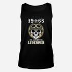 Vintage 1965 Geburt von Legenden Unisex TankTop, Schädel & Motorradhelm Design