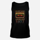 Vintage Kassettentape Januar 1977 Geburtstags-Unisex TankTop, Retro Design