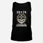 Vintage Schädel 1974 Legendengeburt Unisex TankTop, Retro Design