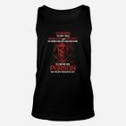 Warnhinweis und Charakter Motiv Schwarzes Herren Unisex TankTop