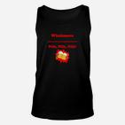 Winimore Schwarzes Unisex TankTop mit Nah, Nah, Nah! Slogan & Comic-Explosion