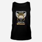 Wismar Stadtwappen Herren Unisex TankTop, Spruch Macht eines Mannes