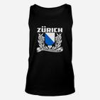 Zürich Stolzes Wappen Design Schwarzes Unisex TankTop für Herren