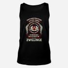 Zwillinge Unisex TankTop mit Engelsflügel, Lustiger Spruch