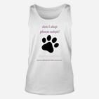 Adoption Bewusstsein Unisex TankTop, Pfotenabdruck & Bitte Adoptieren Slogan