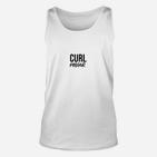 Curl Power Slogan Unisex TankTop in Weiß, Locken Stärke Mode Tee