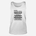 Glückliche Tochter Stolzer Mutter Weißes Unisex TankTop, Familien-Motiv Tee