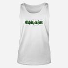 Glücksfest Unisex TankTop in Weiß mit grünem Schriftzug, Festmode