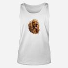 Golden Retriever Herren Unisex TankTop in Weiß, Lustiges Hunde Motiv