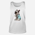 Hipster Französische Bulldogge Unisex TankTop, Modisches Haustier Motiv Unisex TankTop