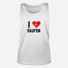 Ich liebe Saufen Herzpulslinie Unisex TankTop, Lustiges Trinker Unisex TankTop