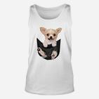 Lustiges Chihuahua Taschen-Design Unisex TankTop, Hunde-Motiv Oberteil