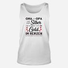 Oma und Opa Herzdesign Unisex TankTop in Silber und Gold