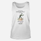 Tischtennis und Wein Liebhaber Damen-Unisex TankTop, Sport und Genuss Tee