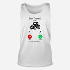 Traktor ruft lustiges Unisex TankTop, Telefon-Witz für Landwirte