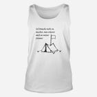 Zelt-Motiv Unisex TankTop Weiß, Lustiges Spruch-Unisex TankTop für Camper