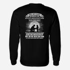 Engelsmotiv Schwarzes Herren Langarmshirts, Inspirierender Spruch