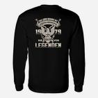 Geburtsjahr Legenden Schwarzes Langarmshirts, Personalisierte Geburtstagsüberraschung