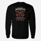 Herren Langarmshirts 'Sei Nicht Neidisch 1985 - Verwunderlich Gutes Aussehen', Schwarz mit Flügel-Design