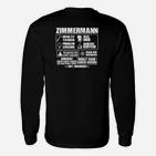 Humorvolles Zimmermann Langarmshirts, Lustige Sprüche & Warnungen