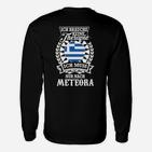Meteora Griechenland Langarmshirts Ich brauche keine Therapie, Flaggen-Design