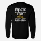 Motorrad Helden Rugby Langarmshirts für Herren, Lustiges Spruch Langarmshirts