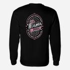 Retro Diner Stil Langarmshirts Mama's Diner, Schwarz mit Rosa Highlights