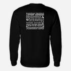 Schwarzes Catering-Event Personal Langarmshirts mit Aufschrift