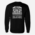 Schwarzes Langarmshirts 2017 Heiraten - Romantisches Statement Tee