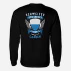 Schweizer von Geburt Luzerner von Gottes Gnade Langarmshirts für Herren, Schwarz