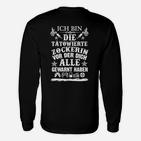 Tätowierte Zockerin Langarmshirts Schwarz, Damen Langarmshirts mit Spruch