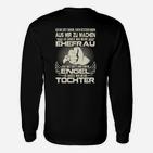 Vater und Tochter Schwarzes Langarmshirts, Grafik Spruch Design