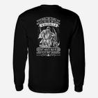 Wikinger-Langarmshirts Valhalla Motiv, Schwarzes Langarmshirts mit Spruch