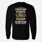 Zwilling Sternzeichen Langarmshirts, Spruch und Adler Motiv