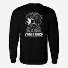 Zwillinge und Pferde Schwarzes Langarmshirts: Nur die Besten Sind Geborene Zwillinge